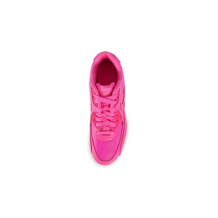 Nike Air Max 90 Ltr Retro Cushioning Non-Slip Durable Low-Top Running Shoes Kids sneaker Fluorescent-Pink 724852-600