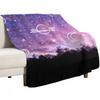 Aesthetic Tumblr Sunset Galaxy Doodle Throw Blanket Stylish Warm Blanket for Living Room Bedroom