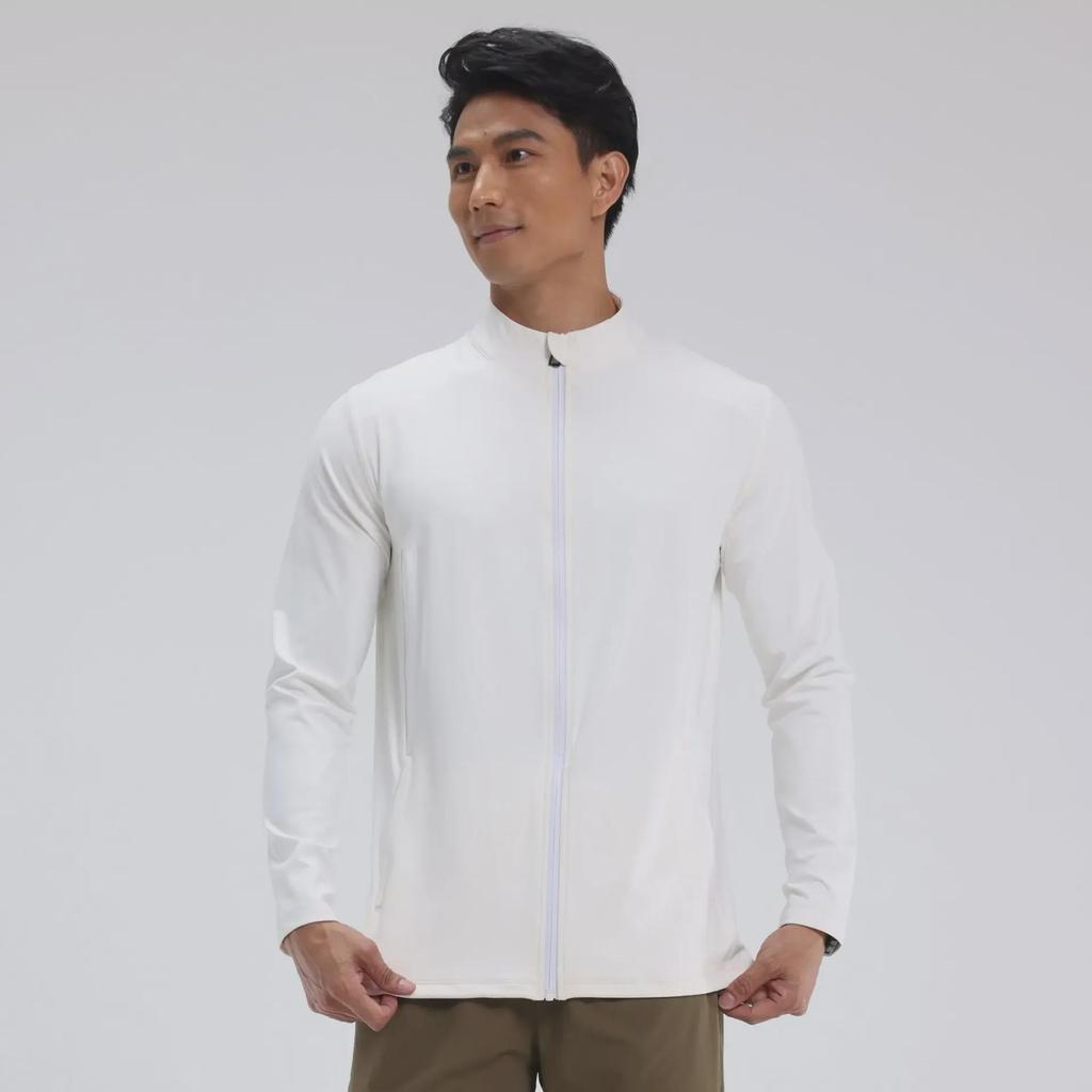 Herren Slim Fit Stehkragen Yoga- & Laufjacke