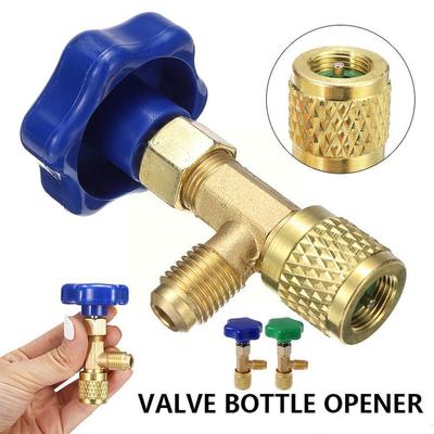 1 pz Valvola di Erogazione a Bassa Pressione Apribottiglie Per Gas R22 R134a R410A 1/4 SAE Valvola Rubinetto Lattina Aria Condizionata Auto Apribottiglie Accessorio S9U3