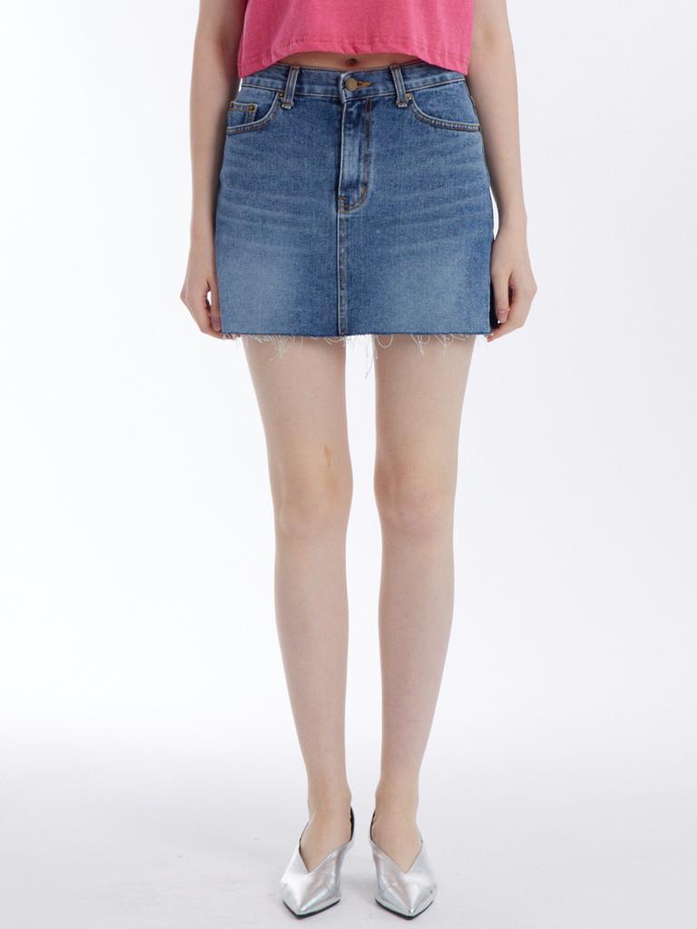 UNKNOWN PLANET Triangle Denim Skirt Blue