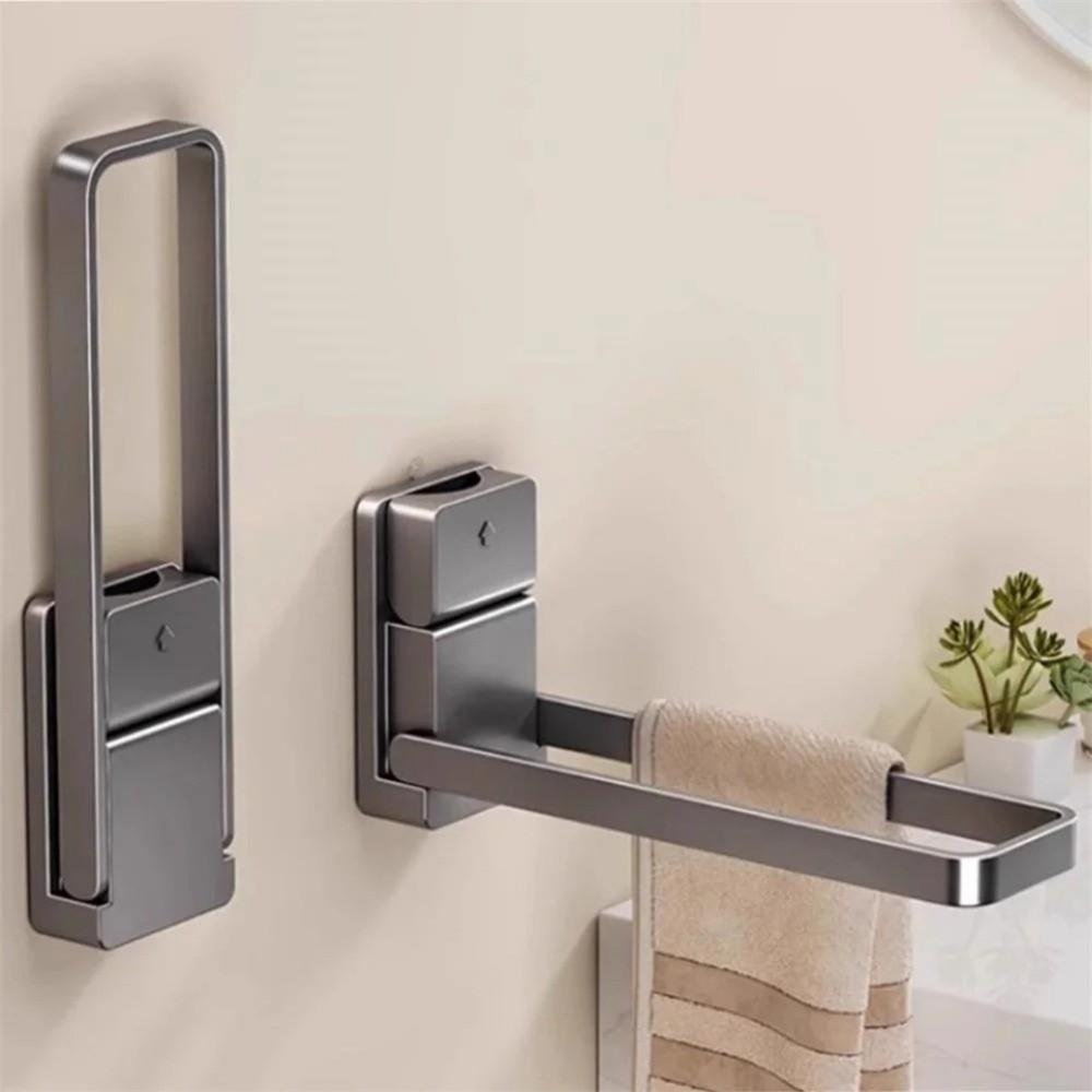 Space-Saving Foldable Towel Rack Moisture-Resistant Bath Towels Rack Hanger Organizer Rack  Closet