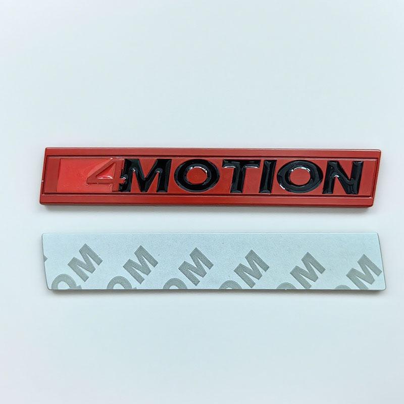 3D Metal Black Red Letters 4 MOTION Logo 4motion Car Rear Trunk Sticker Front Grille Badge Emblem Label for 4MOTION Accessories