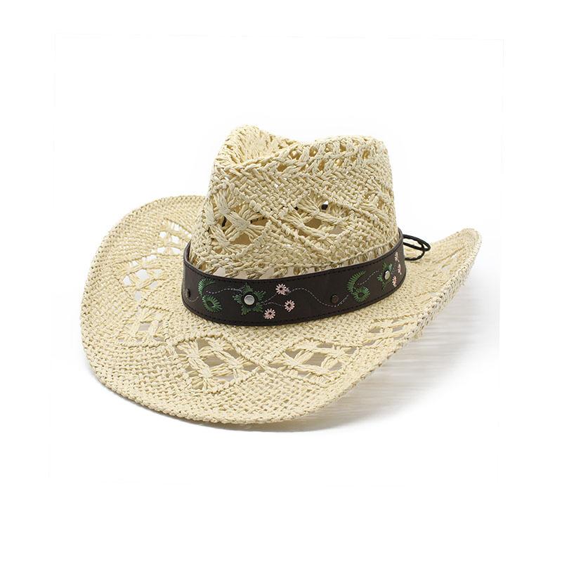 Western Denim Style, Hollow Hand-Woven Denim Hat, Men'S And Women'S Straw Hats, Export