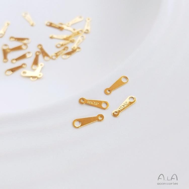 

Handmade 18k Gold-Filled Double-Hole 8-Shaped Clasp for DIY Jewelry Necklace/Bracelet