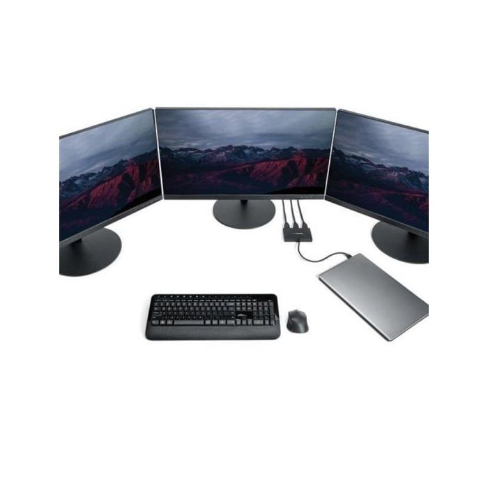 Hub USB Type-C STARTECH - 3x HDMI - Multi-écrans - 3840x2160 - Répartiteur - Noir