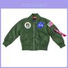 Jaqueta Bomber Nasa de Qualidade Premium para Crianças com Design Clássico de Piloto Ma1