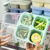 4 Grid Snack Containers Reusable Meal Prep Lunch Containers Portable for Kids and Adults Home Snack Storage Bottles Kitchen Tool