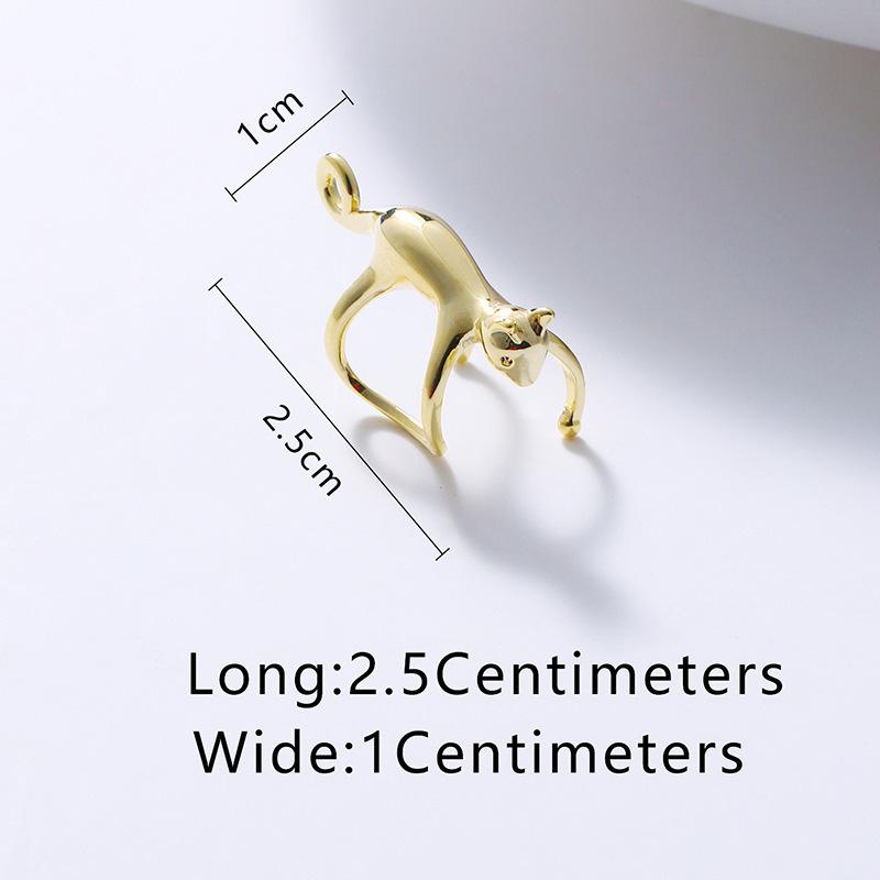 Fashion and Creative Cute Cat Earrings Without Earrings, Earbone Clips for Women