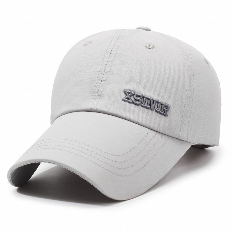 

Весна и осень новая вышитая кепка с буквами мужская повседневная универсальная шляпа от солнца для отдыха на природе бейсболка Adjustable светло-серый