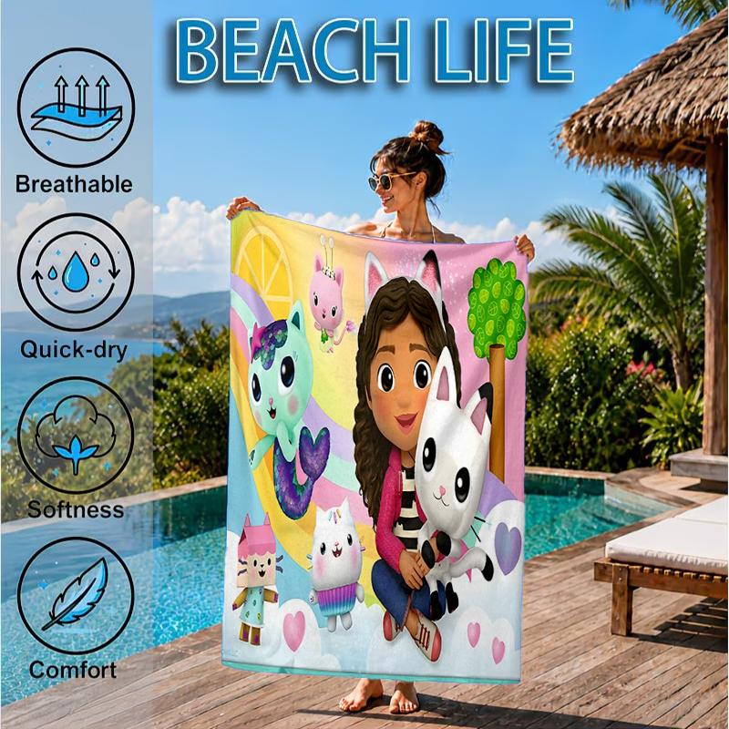 Rainbow Friends Dollhouse Beach Towel, Microfiber Beach Towel, Perfect For Pool, Beach, Travel, Home Decor Beach Party Fan gifts