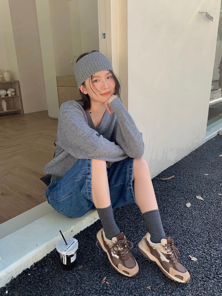 2025 new leopard print round head platform lace-up casual sports style women's single shoes mountaineering dad shoes running shoes