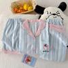 Cloud Cotton Three-Piece Summer Cute Fresh Puppy Short-Sleeved Loose Loungewear Can Be Worn Outside