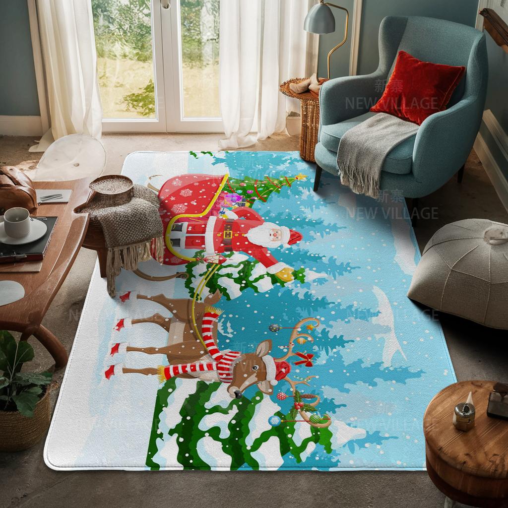 House entrance carpet Home door mat Living Room Bath Foot bathroom non-slip water absorption rugs bath Merry Christmas winter