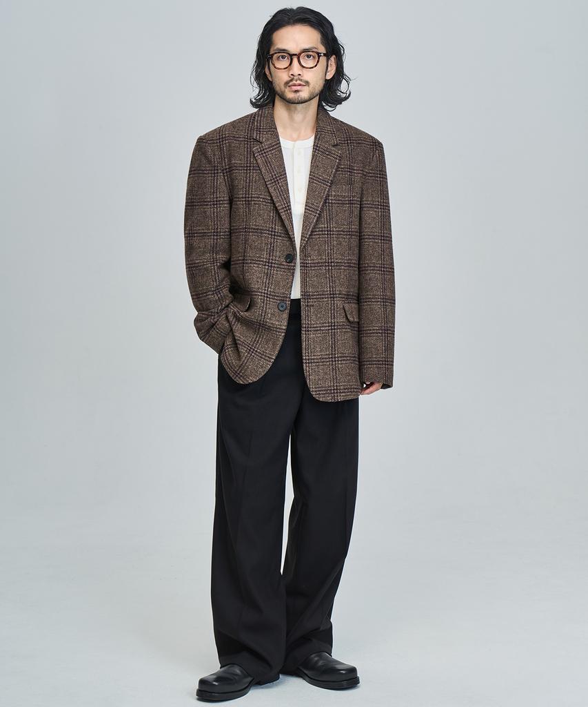 Prairie Wool Check Oversized Blazer (Glen Check)