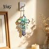 Window Hanging Sun Catcher Lily of The Valley Suncatcher, Acrylic Stained Glass Style Indoor Ornament with Metal Chain, Elegant Floral Wall Decoration