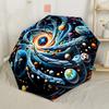 Music In Space Automatic Umbrella Folding Umbrella with 8 Ribs Compact Design Perfect for Outdoor Adventures Vibrant Pattern Umbrella Spiritual Gift