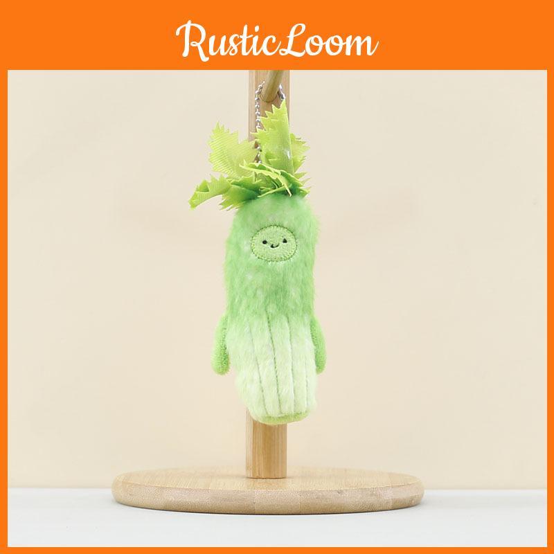 Plush Pendant Celery Toy With Short Pile Stuffed Animal Keychain Gift For Kids