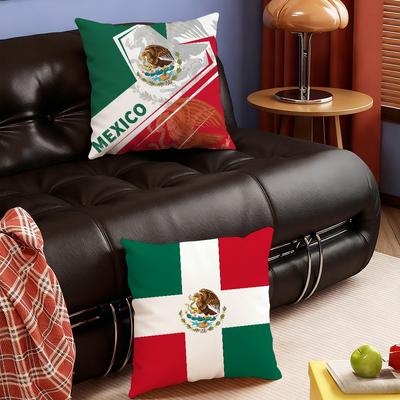 Flag Of Mexico Pillow Case Bedroom Sofa Living Room Backrest Decoration Square Cushion Nap Time