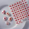 5D Stereo Heart Minimalist Nail Stickers – Embossed Peach Heart Design