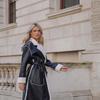 Women's Casual Leather Trench Coat - Autumn/Winter Fashion Outerwear, Loose Fit
