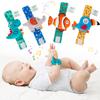 Süßes Plüschtier Babyrassel Spielzeug für 0-12 Monate Neugeborene Sensorische Handgelenkrassel Babygeschenke Weiches Plüsch Sensorisches Spielzeug für Babys