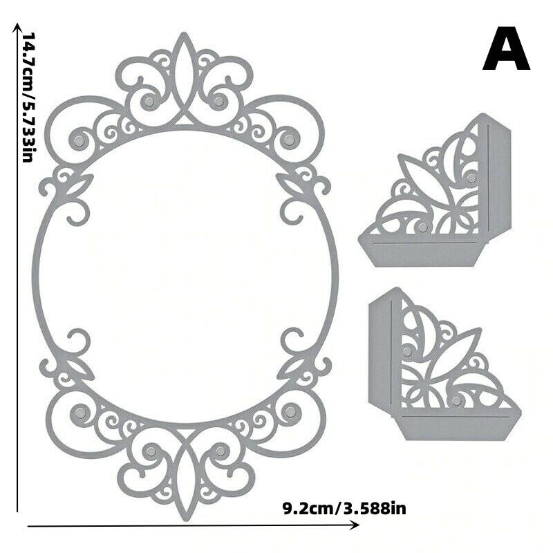 Birthday Border Metal Cutting Dies Scrapbooking Stencil Die Cuts Card Embossing DIY Photo Album Oval Frame Template Stencil