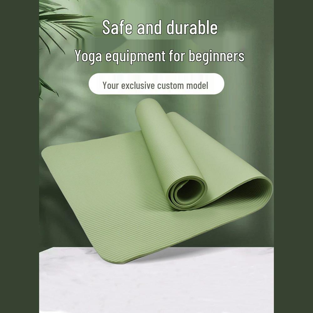 Non-Slip Thick Yoga Mat for Beginners - Indoor Fitness & Exercise Aid