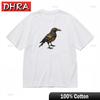 Unisexs Trend Breathable Classic TShirt Mechanical Gold Accent Crow Design Tee Unique Tops Tshirts for Weekend Style TShirt