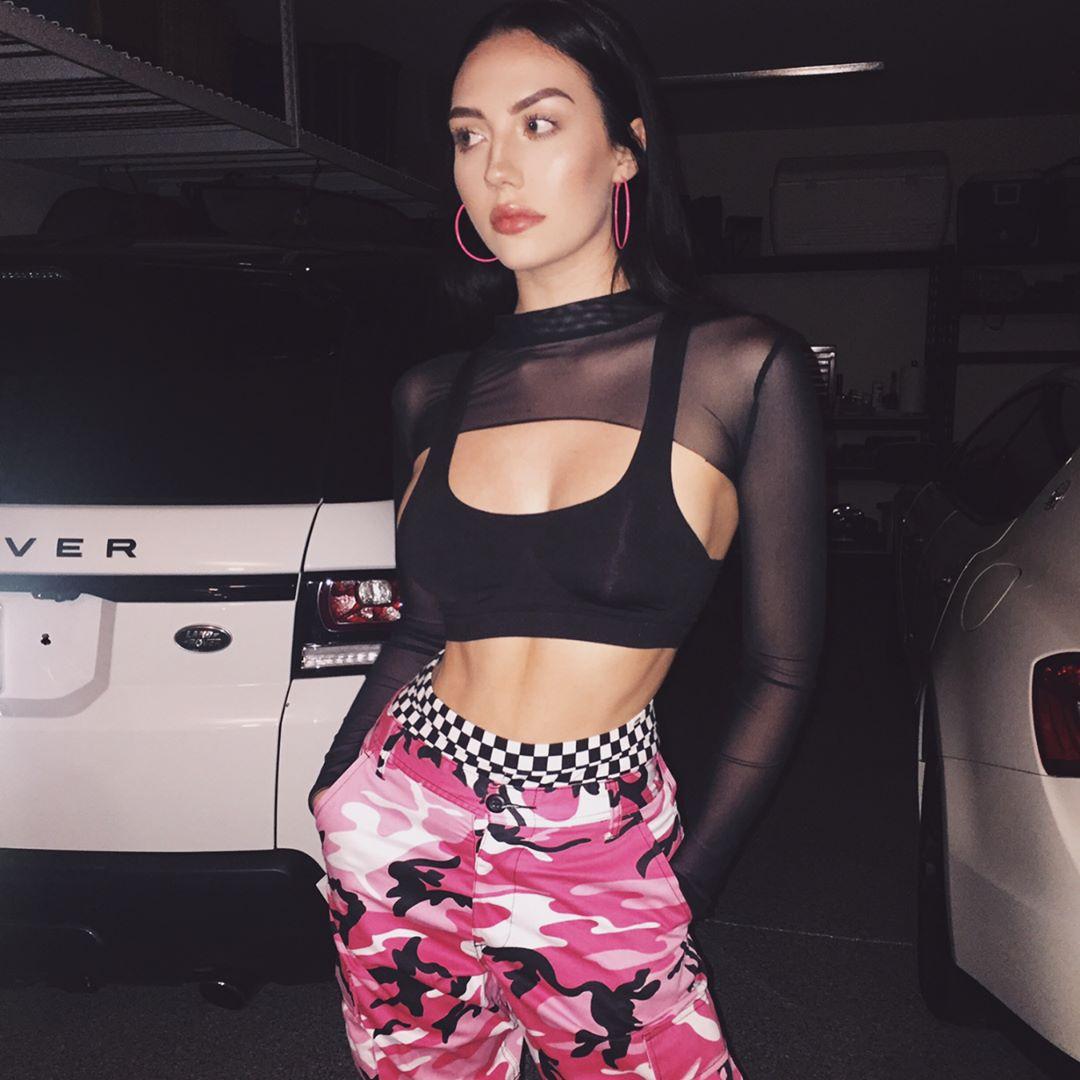 T-shirt Top Donna Manica Lunga Prospettiva Rete Da Pesca Crop - Foto 5