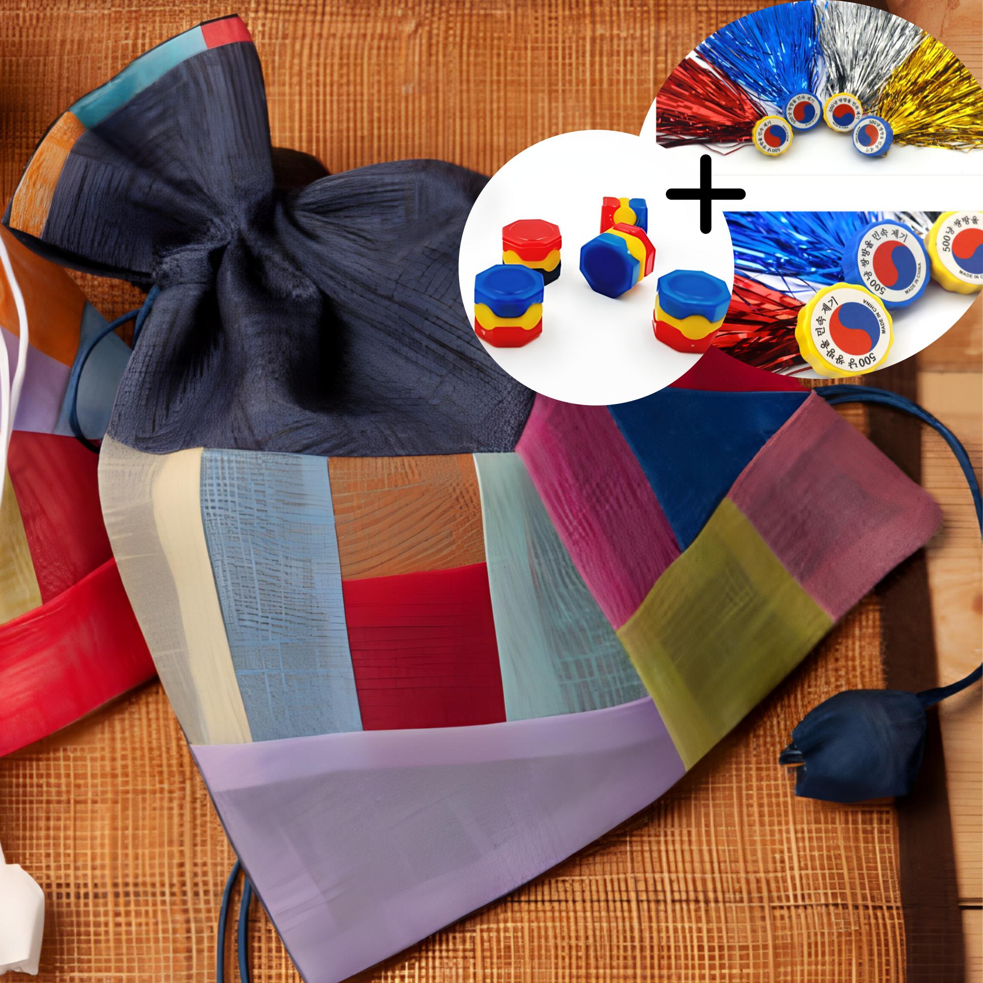 

Подарочный набор Традиционный корейский подарочный набор - Мешочек на удачу + Игра Гонгги + Набор народных игр