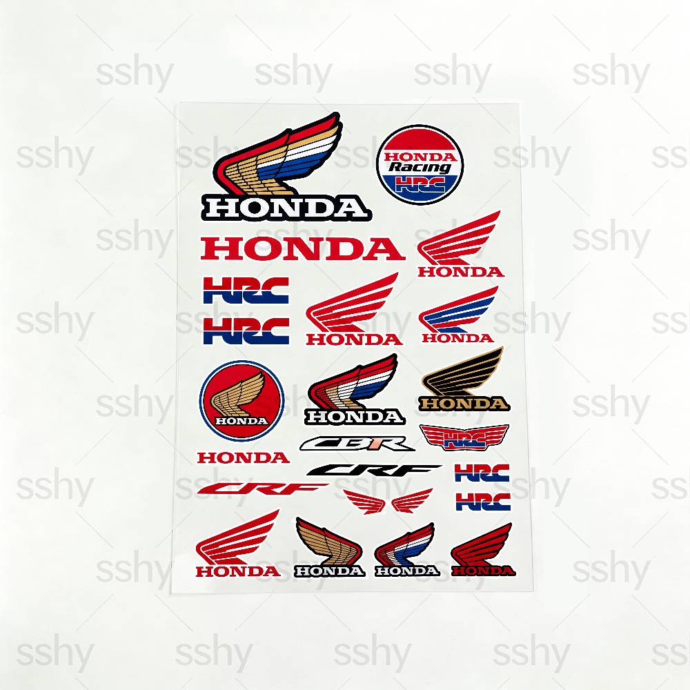 For Honda Waterproof Reflective Motorbike Stickers Easy Peel Removable Decals for Motorcycle Car