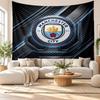 Arazzo da Parete Manchester City, Tessuto Morbido da Appendere, Sfondo Decorativo per Camera da Letto, Arte da Parete per la Casa