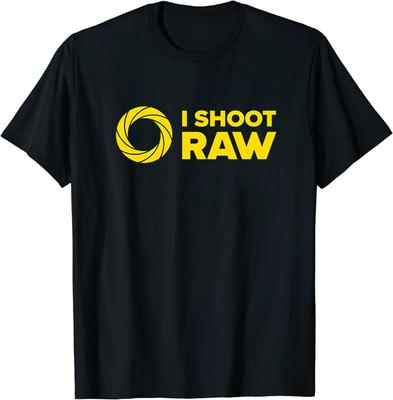 Neues I Shoot Raw II - Fotografie Design T-Shirt M-3XL Unisex T-Shirt Grafik-T-Shirt
