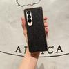For Samsung Galaxy Z Fold 7 Case Slim Shinny Powder Bling Bling PU Leather Electroplating Phone Case Cover For Z Fold 3 4 5 6