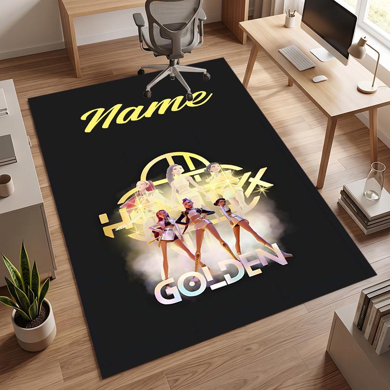 HUNTRIX (216) Personalized Name Office Carpet Stylish Decor for Living Room Bedroom Kitchen
