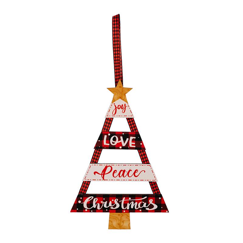 Wooden Sign Christmas Sign Wall Hanging Christmas Tree Wall Art Colourful Wall Decoration Christmas Tree Decoration