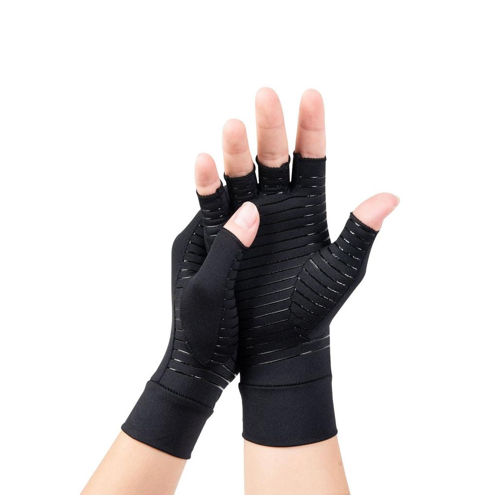 2 Pairs Arthritis Gloves Fingerless Compression Gloves Women Men for RSI,Carpal Tunnel, Rheumatoid, Tendonitis