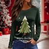 Women's Daily Casual Long-sleeved Printed O-neck Top