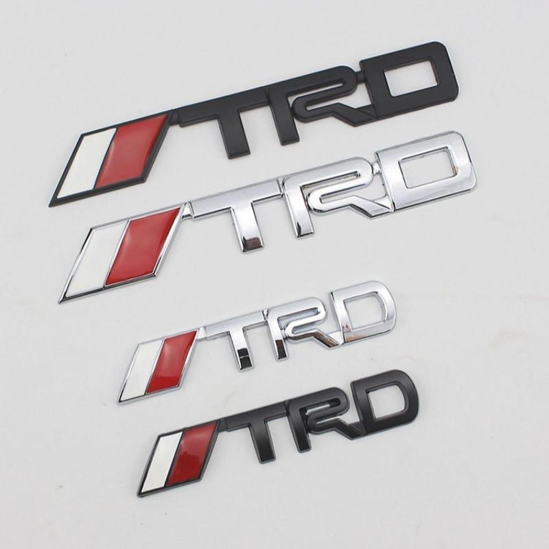 TRD Metal Labeling, Car Modification Car Logo 3D Three-dimensional Car Logo Sticker Body Sticker, Metal Label