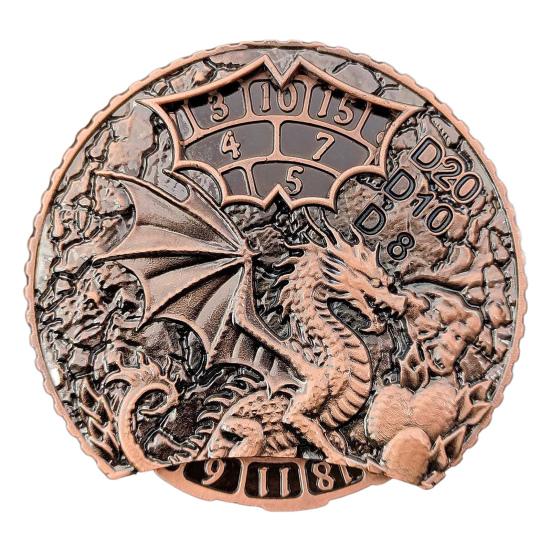 

Драконья рулетка кости Fidget Spinner прочный цинковый сплав 7-в-1 винтажный дракон вращающийся кончик пальца гироскоп металлические кости реквизит для ролевых игр RPG