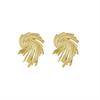 Gold Color Metal Weaving Wing Stud Earrings for Female Fashion Sweet Geometry Wedding Jewelry Romantic Valentine's Day Gift
