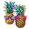 Car Sticker Pineapple With Sunglasses Sticker Waterproof Vinyl Decal On Bumper Rear Window Laptop Self-adhesive Decal For Car Accessories TM371