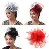Teaparty Hat Cocktails Party Mesh Hat Hair Clip Female Mesh Flower Fascinator Hat Headpiece Role Play Accessory Headwear
