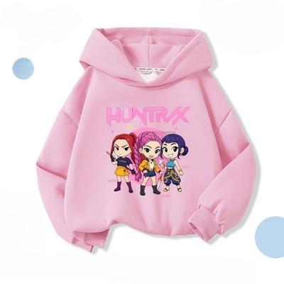 Winter Kinder Warmer Hoodie Locker Lässig Hexenjagd Gruppe Reduzierte Größe Bedruckter Bequemer Hoodie