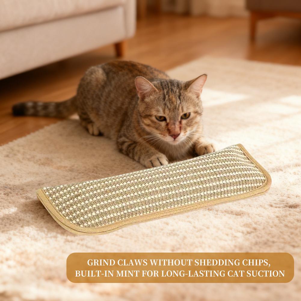 Catnip Chew Pillow with Jute Texture: Soothing Cat Toy for Dental Health, Scratching & Boredom Relief - Self-Play Cuddle Pad