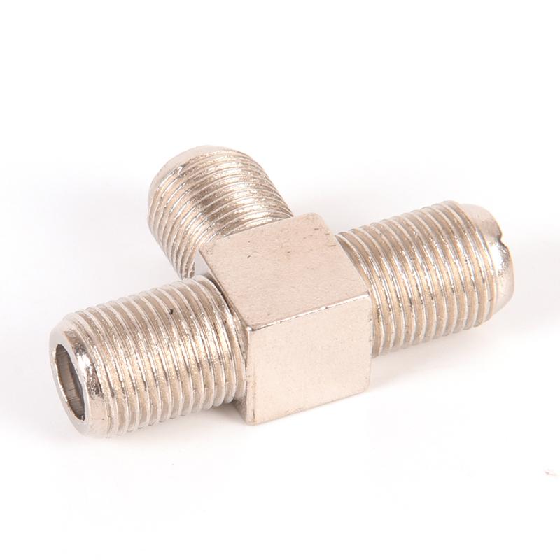 2 Way Satellite F Type T Junction Screw Connector Y Splitter TV Virgin Cable/_A
