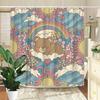 Cute Bear with Rainbow and Flowers Shower Curtain - Water-Resistant, Easy To Clean, Adds a Sweet and Colorful Touch