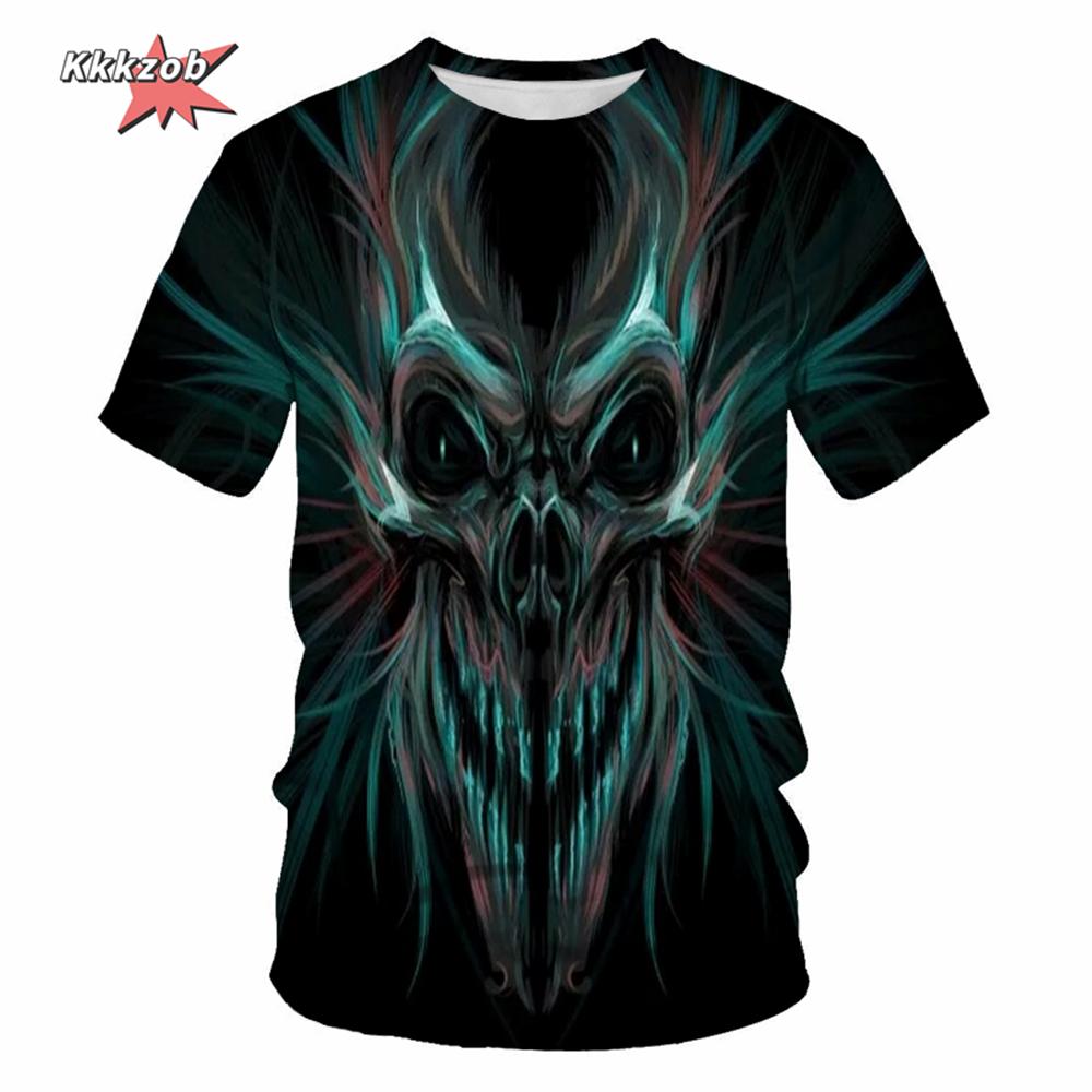 Skull Beer 3D Printed Gothic Horror Skull Men's Printed T-Shirt Party Street Casual T-Shirt Short Sleeve Round Neck Shirt Tops