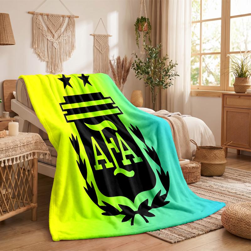 Argentina national football team Print Flannel Blanket Soft Warm Sofa Bed Throw Blanket For Home Office Bedroom